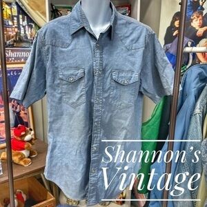 Big Smith VNTG made in Russia sz XL tall western style grunged work shirt A10